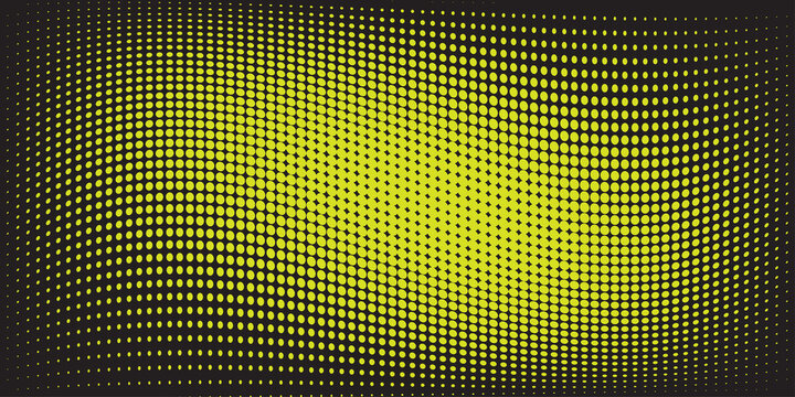 Halftone emas pada latar belakang hitam. Glitter emas vektor dengan kilau putus-putus atau tekstur pola halftone shine Pop Art