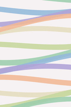 An elegant composition of gently flowing colorful bands creates a calm, modern visual with generous white space, ideal for websites, presentations, branding, and seasonal design.