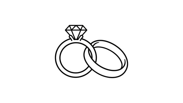 Wedding rings a symbol of love and commitment on marriage day.