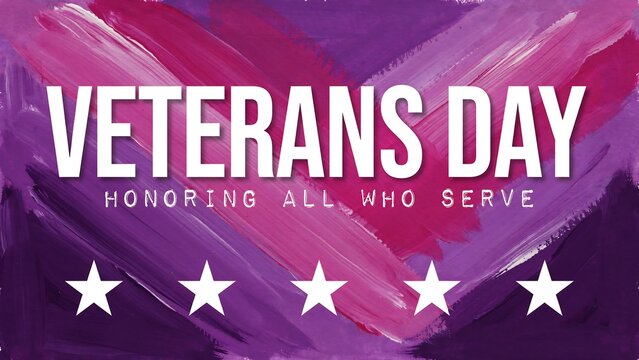 Honoring veterans day with a patriotic abstract background and shining stars