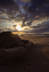 Summer sunset over the sea. Baltic coast, northern Poland © Leszek