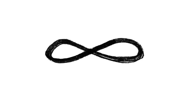 Hand Drawn Infinity Loop Doodle Brush Icon for Endless and Symbolic Design