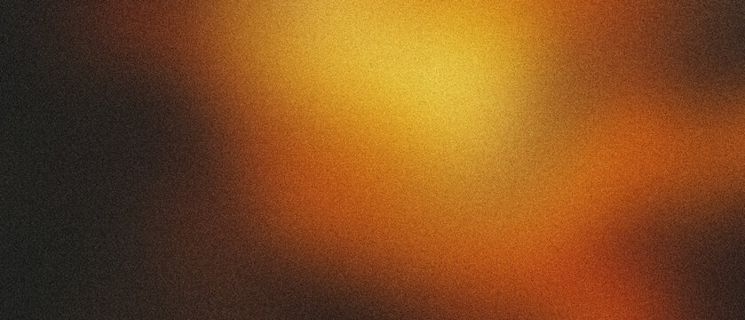 Gold yellow glowing noise texture backdrop digital grain background fire noise gradient background dark yellow grunge style texture