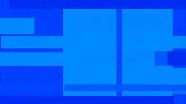 Blue geometric rectangles slide across an abstract graphic field. Website hero, presentation design, and corporate branding.