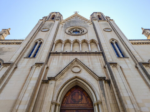 Detail of the facade of the Church of Our Lady of Mount Carmel (Church of Balluta), St. Julian's MALTA