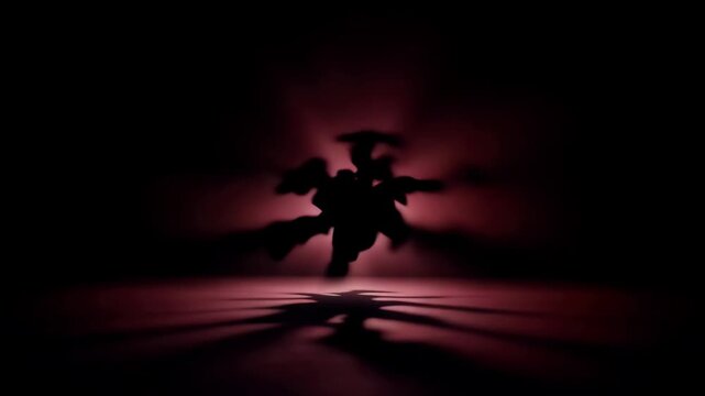 A realistic shadow apparition expands across an invisible wall in concentric pulses each wave shimmering softly showcasing eerie atmosphere and supernatural mystery