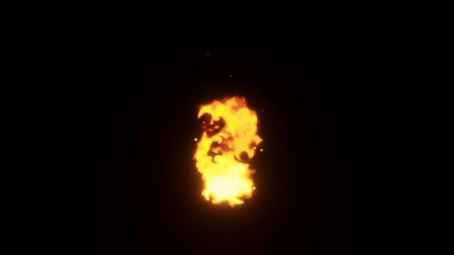 Fire Flame Burning Effect Background Motion Graphics 4K