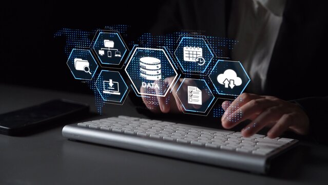 Cloud computing, cloud strategy, and cloud technology transforming digital infrastructure with scalable services, secure data storage, and cloud-based digital business solutions. Muxer