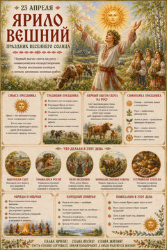 Yarilo Spring Festival Slavic Pagan Tradition and Folk Celebration Infographic