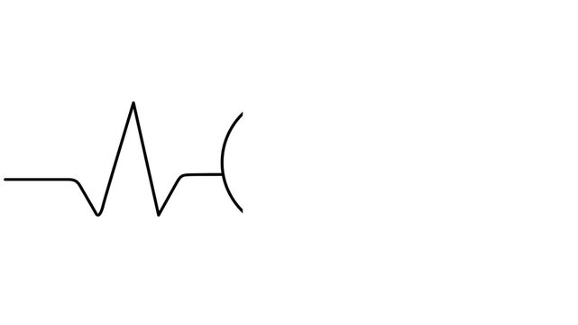 Wi-fi signal merging with heartbeat line icon