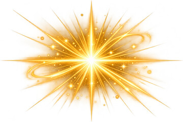 Fototapeta premium Golden Sparkle Burst with Glowing Light Particles Effect