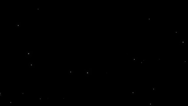 Golden dust particles falling slowly with sparkling traits and top-down composition featuring central soft light on isolated black background for luxury use for 4k