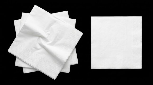 A set of textured white paper napkins for kitchen or dining use.