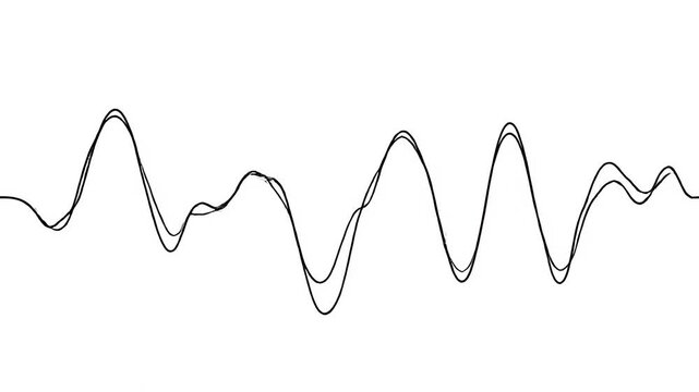 Abstract waveform evolution in clean studio lighting showing signal progression and complexity