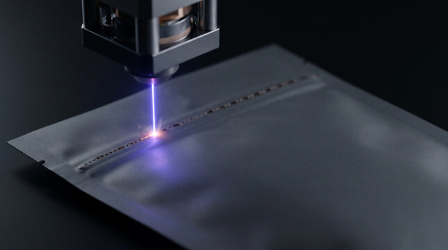 Laser engraving machine marking packaging bag for precision industrial production