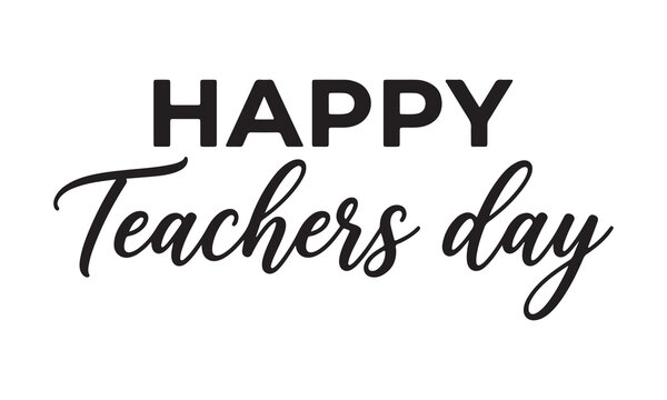 Happy Teachers' Day Modern Typography Vector Design
