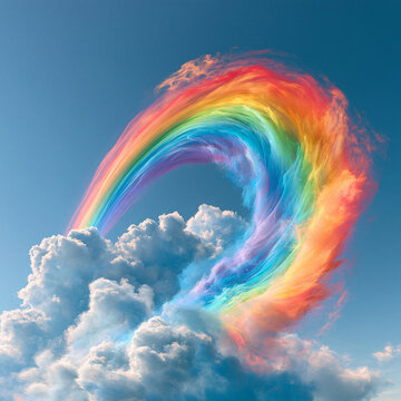 rainbow in the clouds