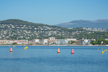 Antibes bay with buoys marking swimming zone © Kristof