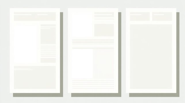 Vertical A4 brochure template with minimalist flat geometric design for multipage layouts