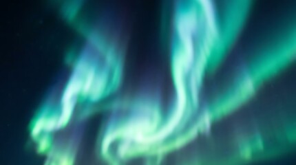 Naklejka premium Green aurora borealis dancing across a dark night sky with borealis northern phenomenon astronomy luminous ethereal