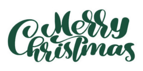 Merry Christmas handlettered brush calligraphy isolated on a white background for holiday design transparent background © AbstractZone
