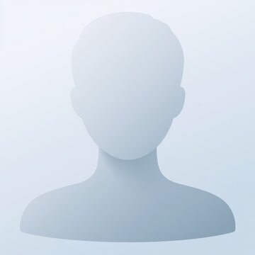 Simple featureless portrait silhouette ideal for user accounts and profiles
