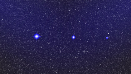 Bright stars shining in a dark night sky with pixelated effect illustration © Riyadkingline