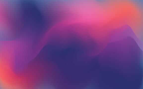 Abstract gradient vector background with fluid blur and vibrant color blend