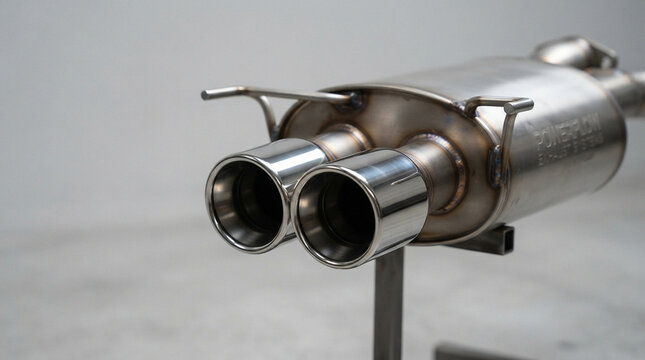 Dual Tip Stainless Steel Performance Car Exhaust System