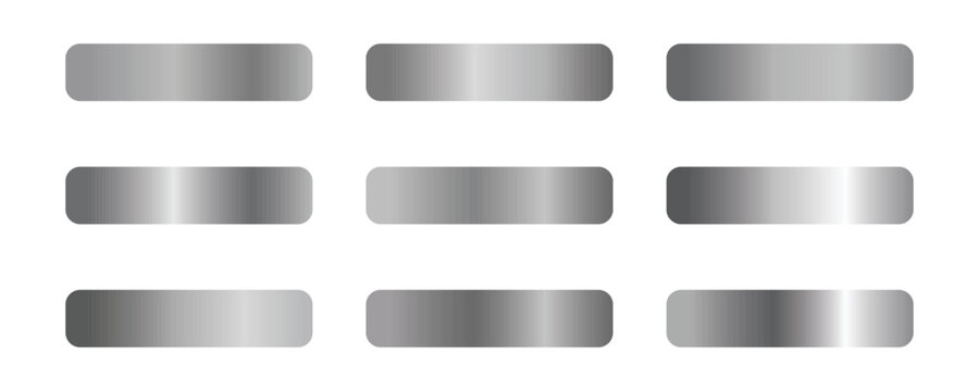 Digital silver palette vector icon  used across design, fashion, and technology to convey modern elegance and minimalism. Luxury branding silver palette design on a white background.