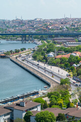 Fototapeta premium Bird's-eye view of Istanbul skyline