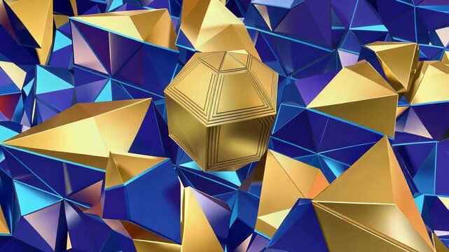 geometric abstract shapes polyhedra 3d render