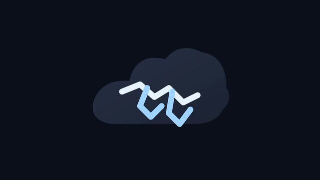 Animated lightning weather icon set