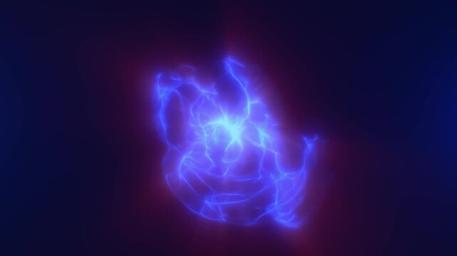 Glowing blue and purple plasma swirls around a bright central core