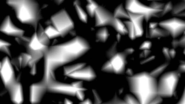 Abstract monochromatic geometric crystalline shards pattern perfect for a high-tech backdrop or scientific visualization background.