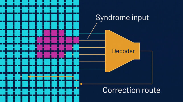 Quantum decoder channels syndrome measurements into correction routes