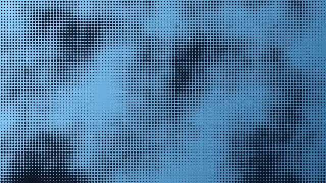 Abstract halftone pattern background, with dark blue, dots of varying, sizes creating a, gradient effect on, a light blue, surface texture