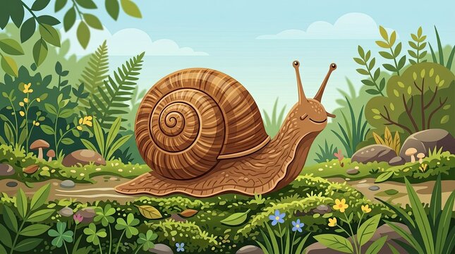 snail on the grass