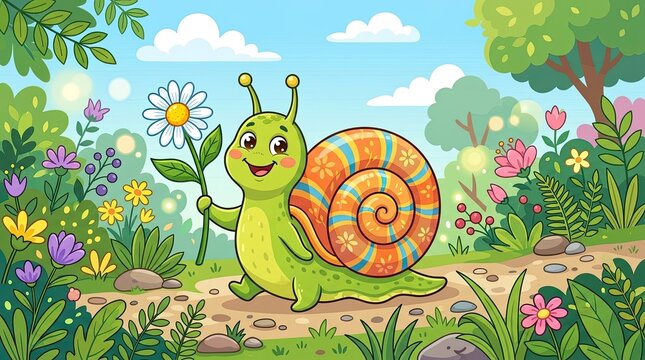 snail on the grass