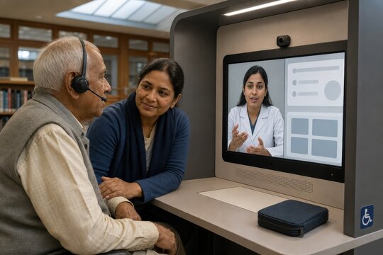 Language Supported Rural Telepharmacy Booth Consultation