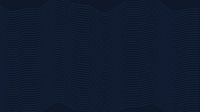 Abstract background, with thin horizontal, wavy lines on, a dark blue, surface, creating a, subtle flowing pattern, of parallel linear