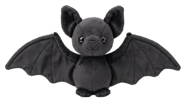 Bat plush toy facing forward with wings spread
