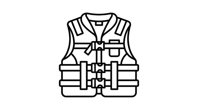 Life jacket icon for water safety and rescue.