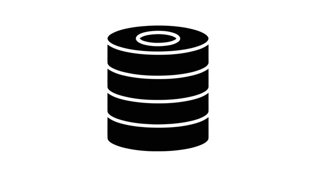 Vector illustration of database server icon on a transparent background