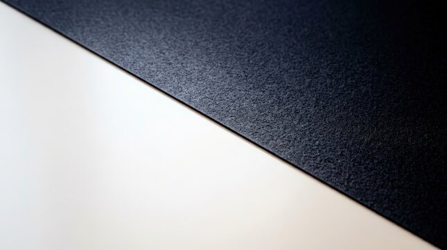 Abstract diagonal composition featuring contrasting dark textured surface and bright area with minimalist aesthetic design concept