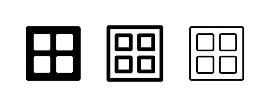 Grid Menu or Dashboard Icon Set