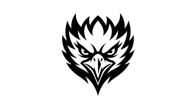 Stylized eagle head mascot vector logo design.