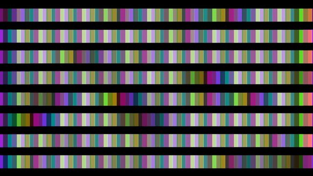 vibrant abstract pattern of colorful striped squares, modern, dynamic background, perfect for digital design themes, loopable animation