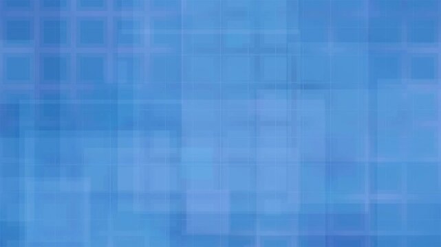 Modern abstract loopable background of intricate pattern of overlapping blue geometric shapes, ideal for digital design