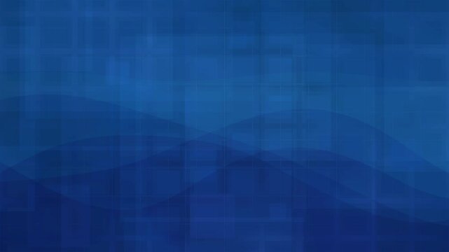 slow motionw waves, gradients and overlapping square shapes, animated geometric patterns perfect for versatile digital designs, loopable modern blue abstract background